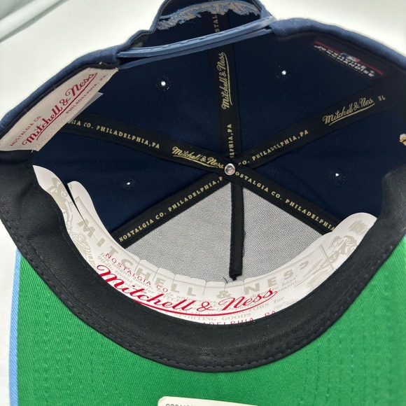 NWT Mitchell and Ness Tampa Bay Rays Baseball Snapback Hat Navy Blue OSFA NWT - Picture 6 of 8